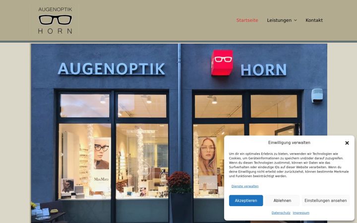 Skærmbillede af augenoptikhorn.de