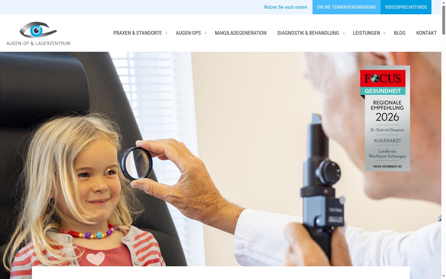Screenshot des Einwilligungsbanners vor jeglicher Interaktion