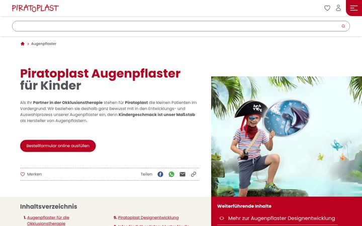 Screenshot von augenpflaster.de