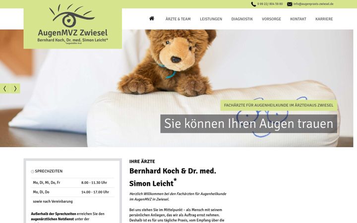Screenshot von augenpraxis-zwiesel.de