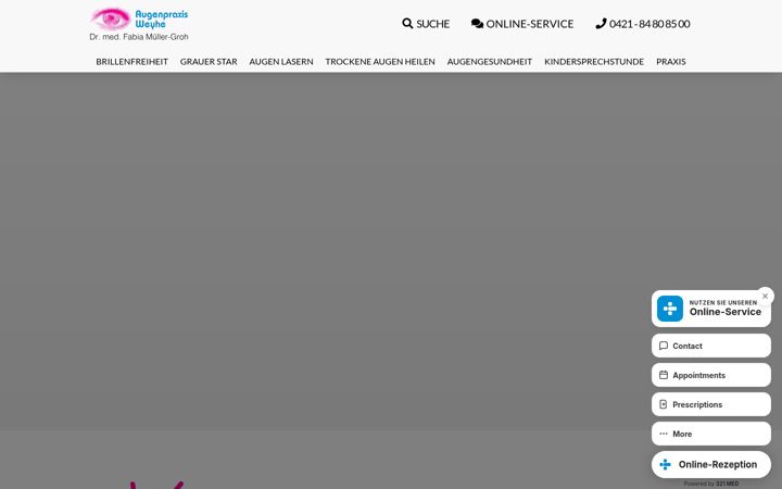 Screenshot von augenpraxisweyhe.de