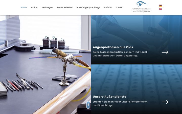 Screenshot von augenprothesen-hamburg.de