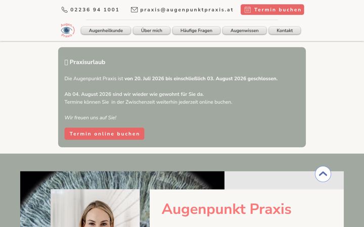 Screenshot του augenpunktpraxis.at