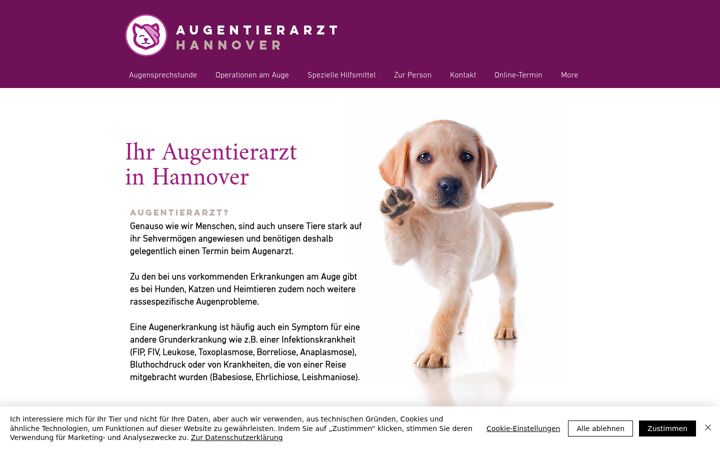 Screenshot von augentierarzt-hannover.de
