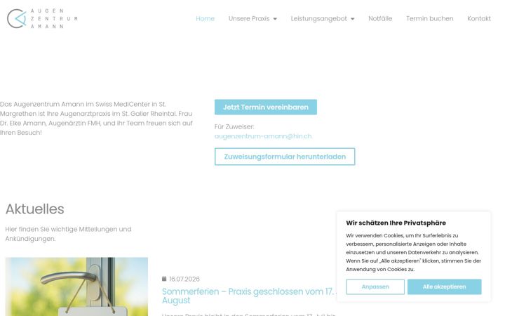 Screenshot του augenzentrum-amann.ch