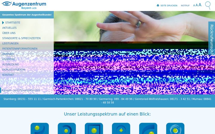 Screenshot του augenzentrum-bayern.de