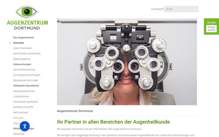 Screenshot of augenzentrum-dortmund.de