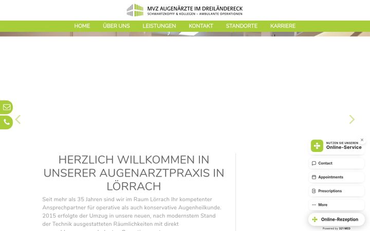 Screenshot of augenzentrum-dreilaendereck.de