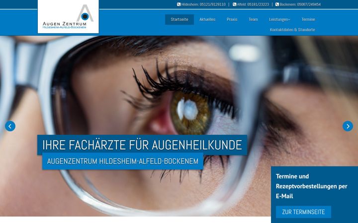 Screenshot of augenzentrum-hildesheim.de