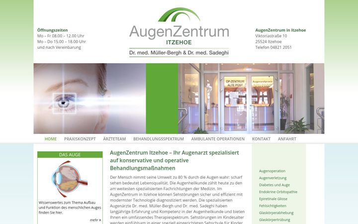 Screenshot of augenzentrum-itzehoe.de