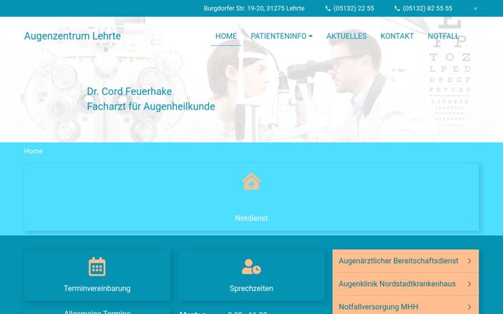 Screenshot του augenzentrum-lehrte.de