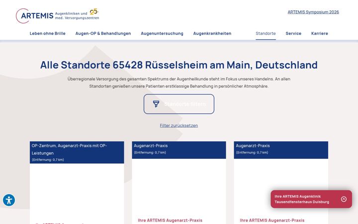 Zrzut ekranu augenzentrum-mainspitze.de