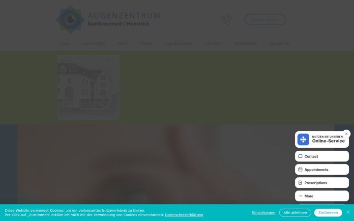 Screenshot of augenzentrumbadkreuznach.de