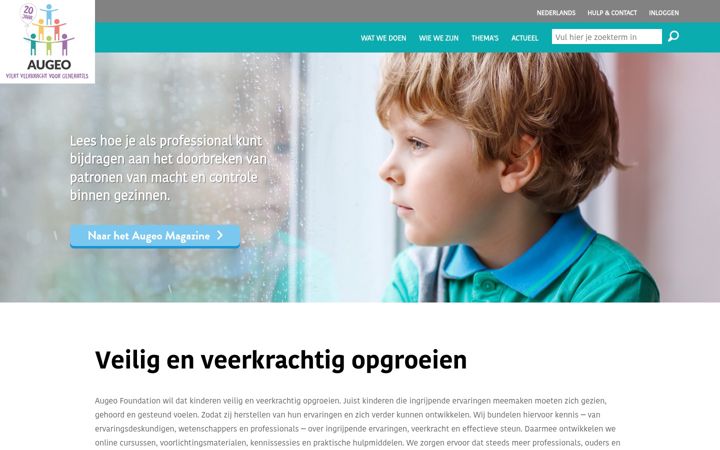 Captura de pantalla de augeo.nl