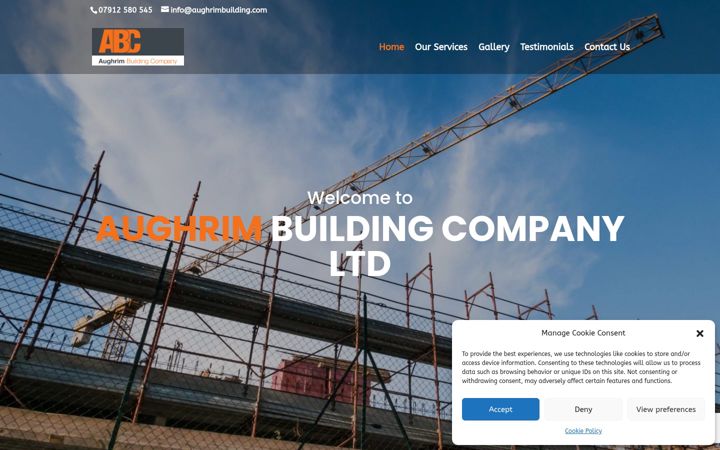 Screenshot of aughrimbuilding.com