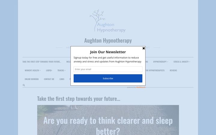 Screenshot of aughtonhypnotherapy.uk