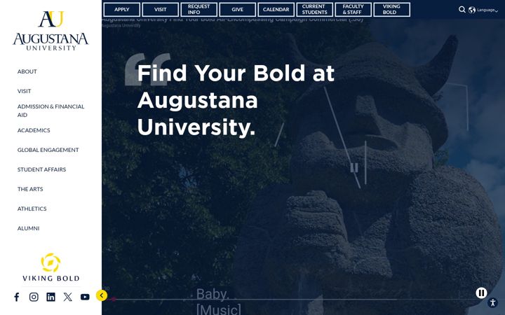 Screenshot of augie.edu
