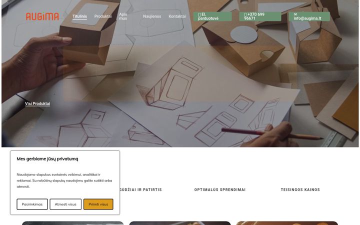 Screenshot of augima.lt