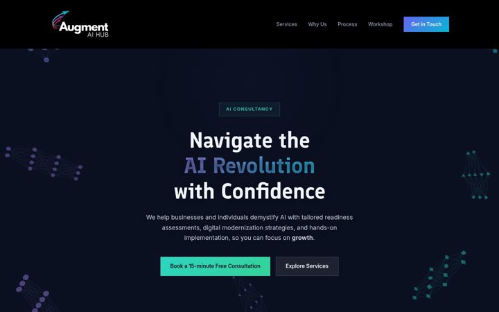 Screenshot of augmentaihub.com