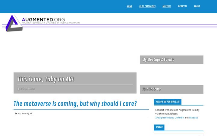 Screenshot of augmented.org