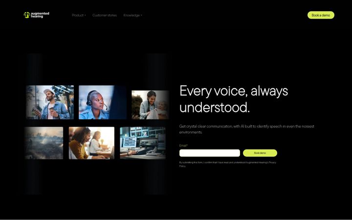 Screenshot of augmentedhearing.io