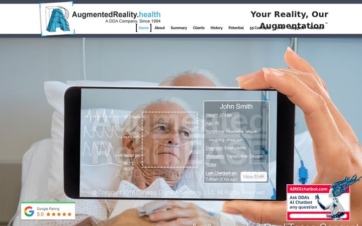 Screenshot of augmentedreality.health