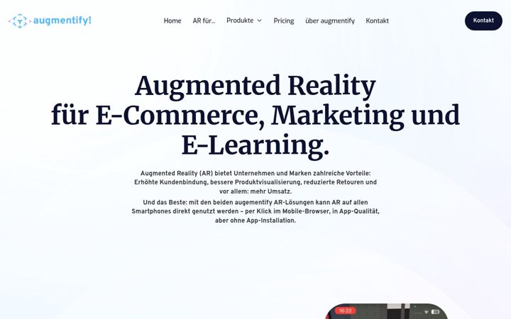 Screenshot of augmentify.me