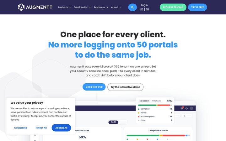 Screenshot of augmentt.com