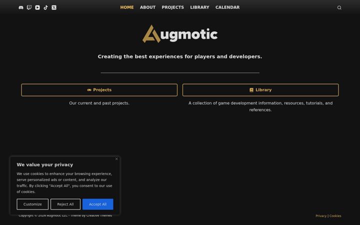 Screenshot of augmotic.dev