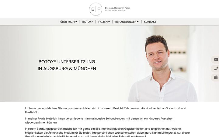 Snímek obrazovky augsburg-falten-unterspritzung.de