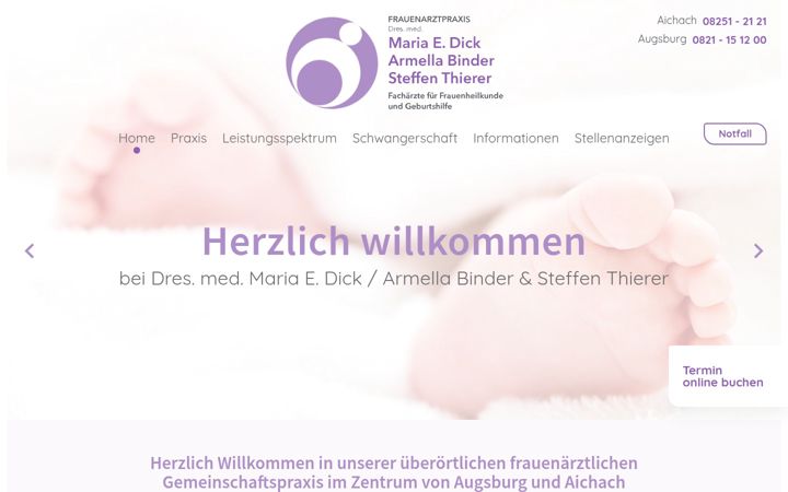 Screenshot of augsburg-frauenarzt.de