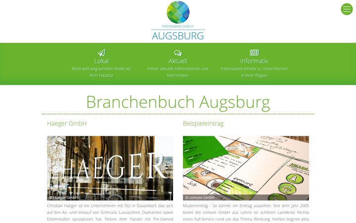 Screenshot of augsburg-links.info