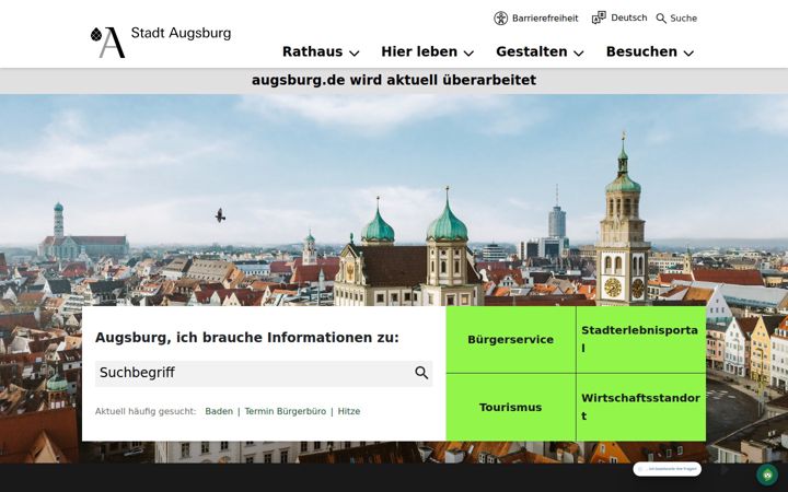 Screenshot of augsburg.de