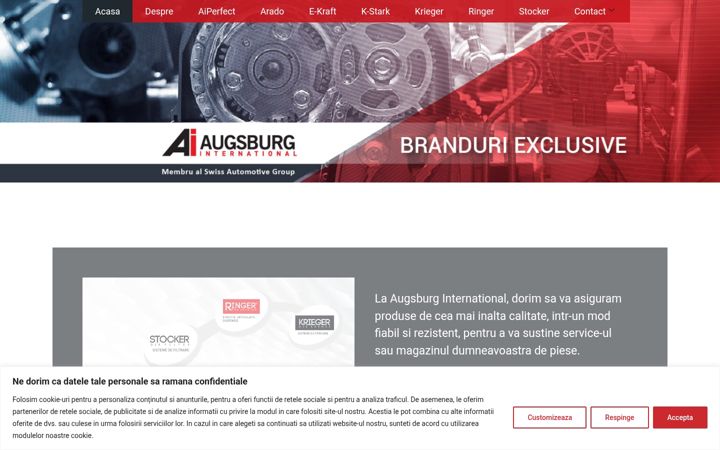 Screenshot of augsburgbrands.ro