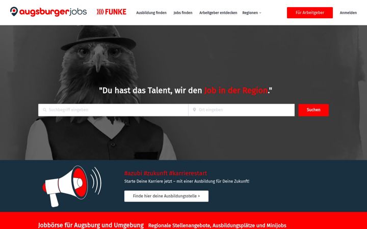 Screenshot of augsburgerjobs.de
