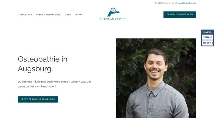 Screenshot van augsburgs-osteopath.de
