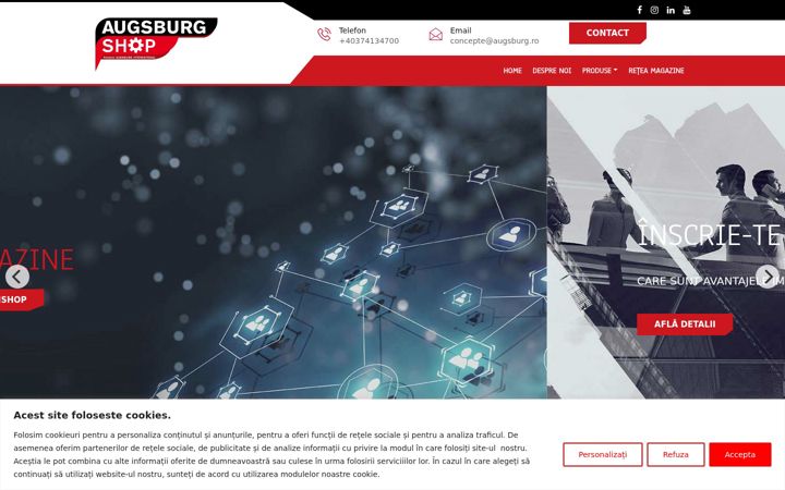 Screenshot of augsburgshop.ro