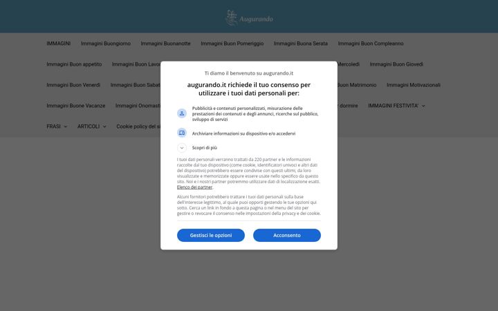 Screenshot of augurando.it