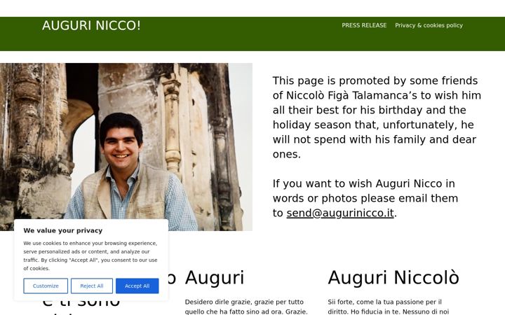 Screenshot van augurinicco.it