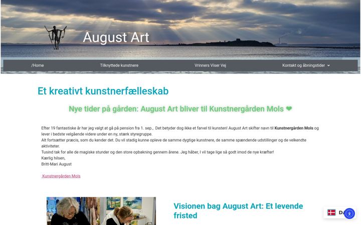 Screenshot of august-art.dk
