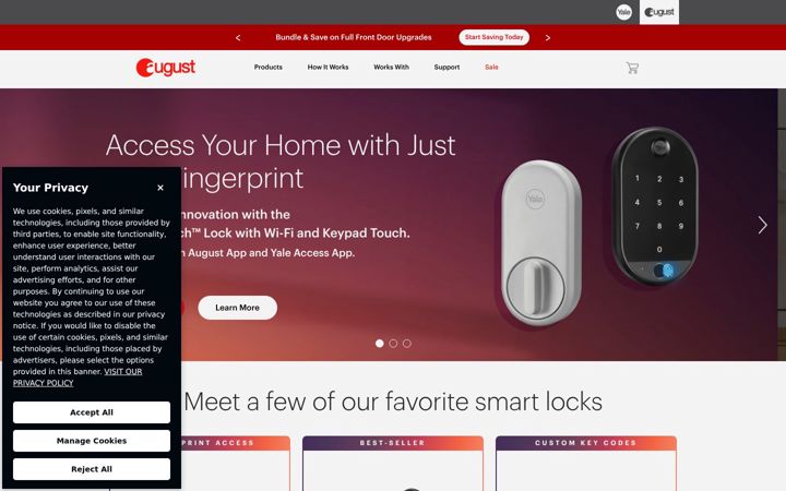 Screenshot di august.com