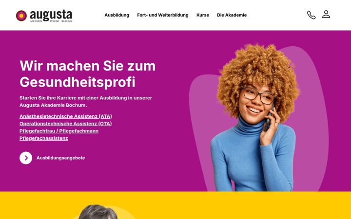 Screenshot of augusta-akademie.de