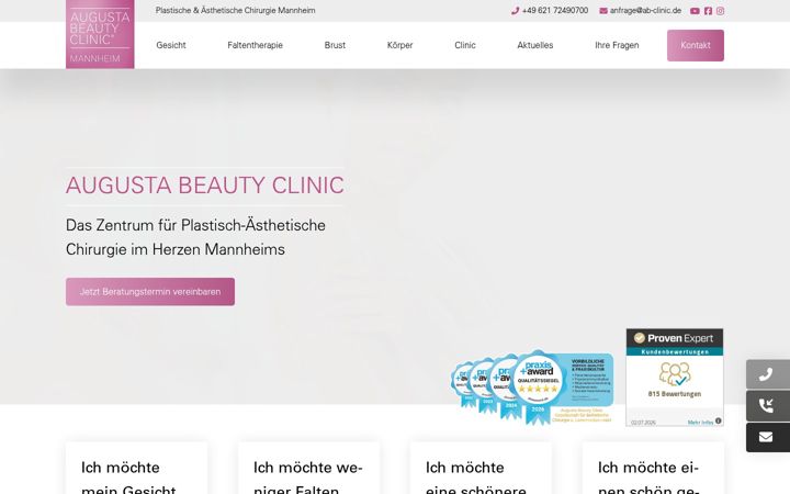 Screenshot ta' augusta-beautyclinic.de