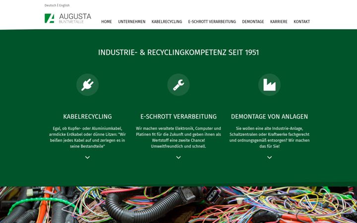 Screenshot of augusta-buntmetalle.at