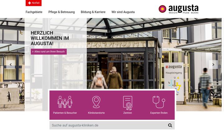 Screenshot of augusta-kliniken.de