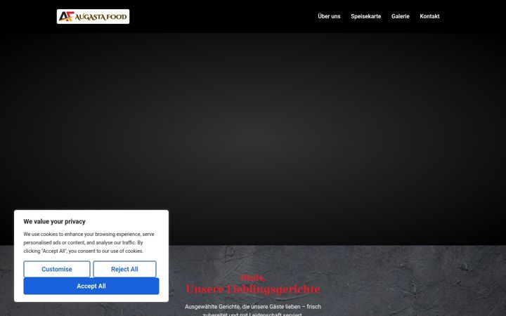 Screenshot of augustafood.de