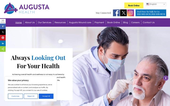 Zrzut ekranu augustahealthpllc.com