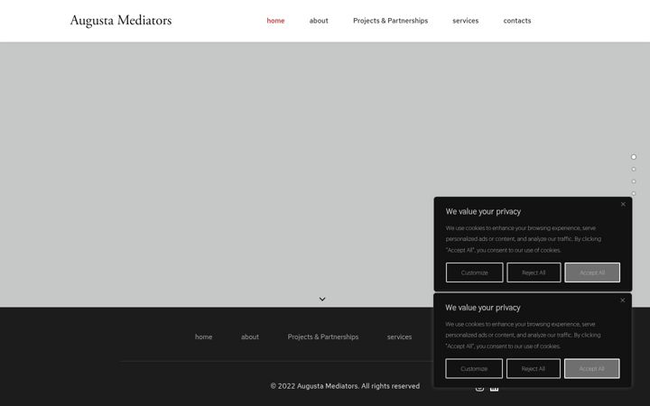 Captura de ecrã de augustamediators.com