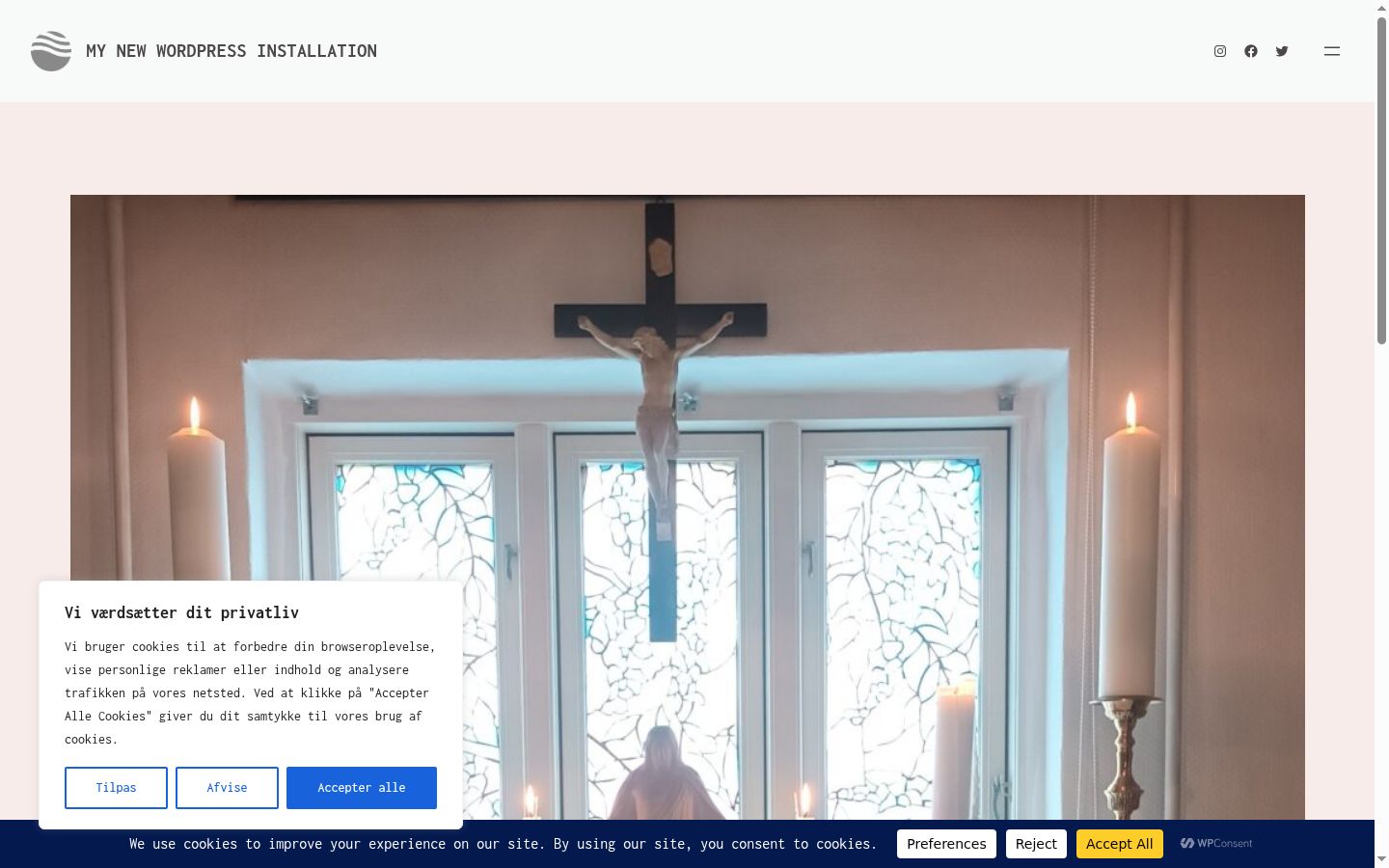 Screenshot tal-banner tal-kunsens muri qabel kwalunkwe interazzjoni