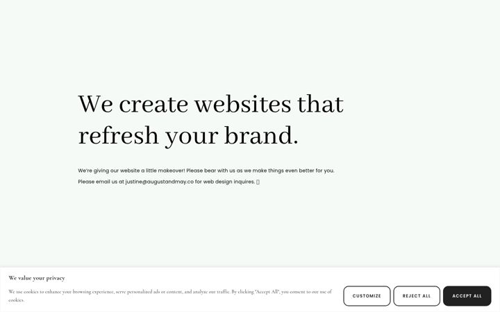 Screenshot of augustandmay.co